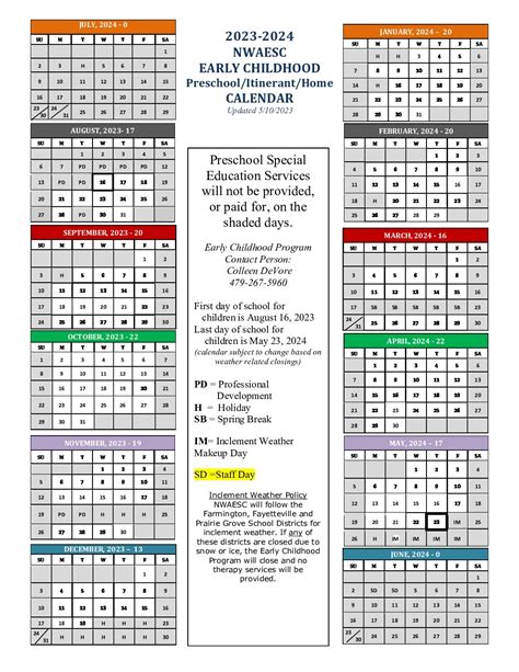 Nwacc Calendar